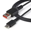 StarTech.com 1 m saugus įkrovimo laidas – USB-A į USB-C duomenų blokavimo tik įkrovimo laidas – be duomenų tik maitinimo įkroviklio laidas telefonui / planšetei – duomenų blokavimo USB apsaugos adapterio laidas