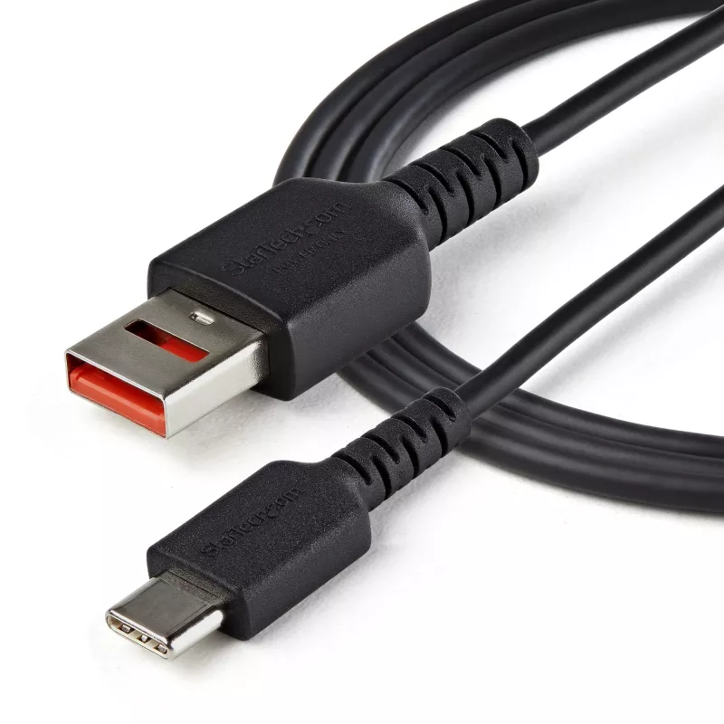 StarTech.com 1 m saugus įkrovimo laidas – USB-A į USB-C duomenų blokavimo tik įkrovimo laidas – be duomenų tik maitinimo įkroviklio laidas telefonui / planšetei – duomenų blokavimo USB apsaugos adapterio laidas
