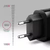 Axagon ACU-QC18 QC 3.0 1× OUTPUT sieninis įkroviklis 18W, patalpų, kintamoji srovė, juodas