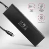 Axagon HUE-F7C 7x USB 3.2 Gen 1 ALU PLONAS hub mikro maitinimo IN 30cm USB-C USB 3.2 Gen 1 (3.1 Gen 1) Type-A 5000 Mbit/s Juoda