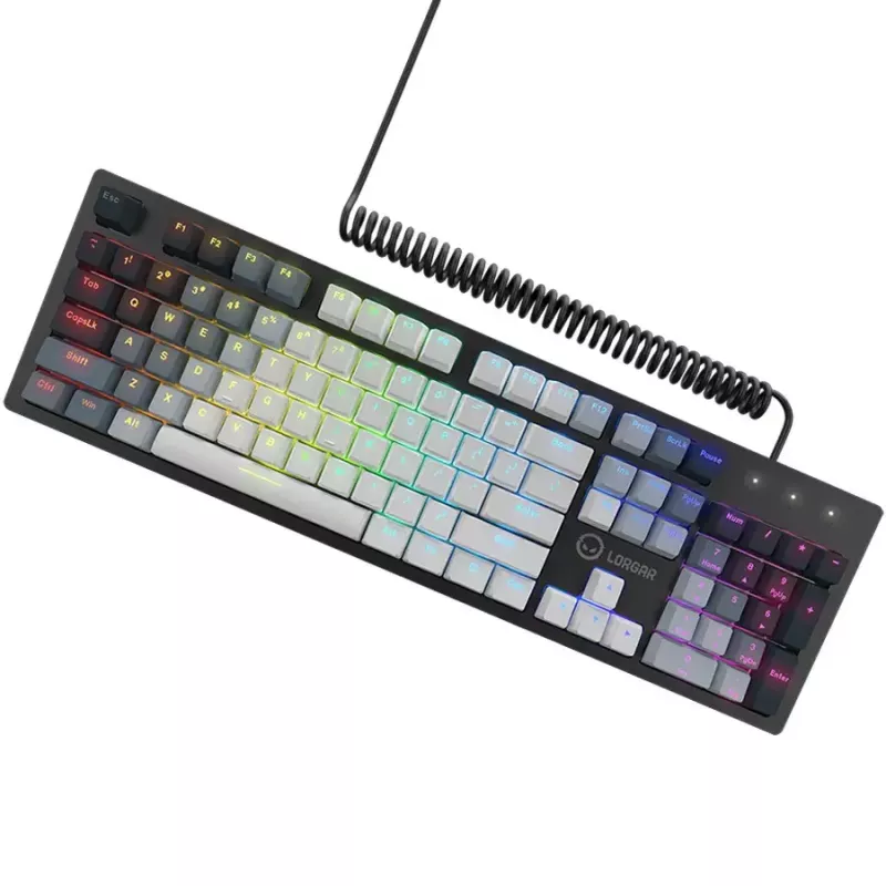Mechaninė klaviatūra LORGAR Azar 514 balta su RGB foniniu apšvietimu, ENG išdėstymu