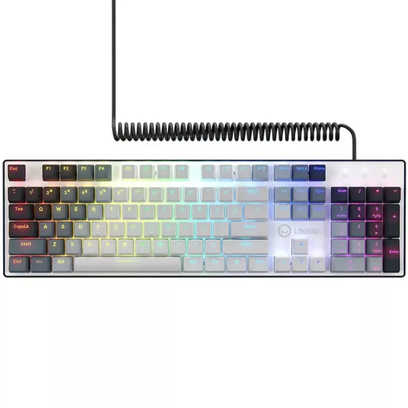 Mechaninė klaviatūra LORGAR Azar 514 balta su RGB foniniu apšvietimu, ENG išdėstymu