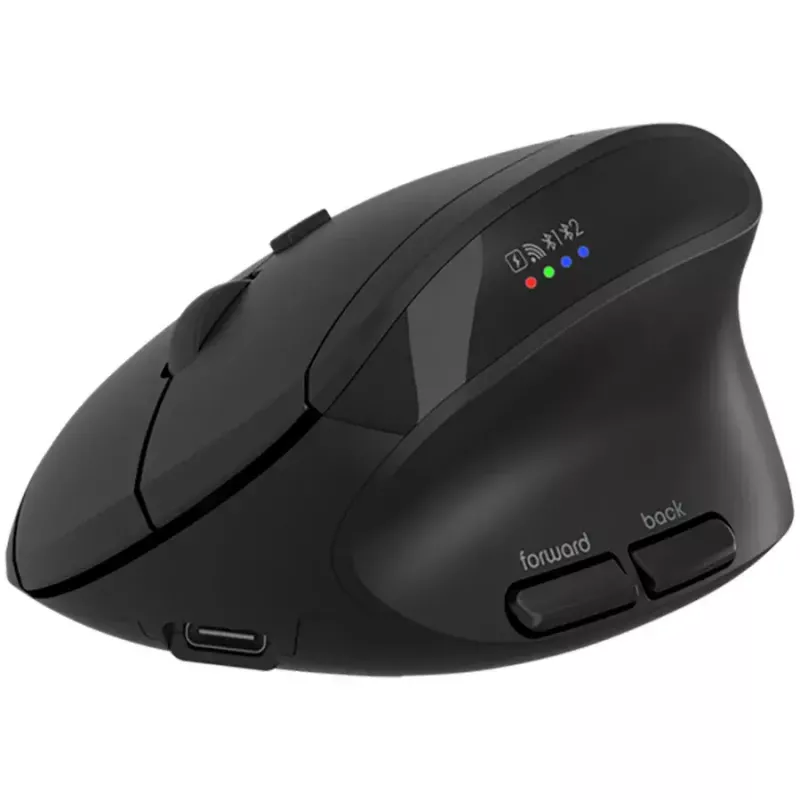 Pelė CANYON MW-25 ergonomiška LED AA dviejų režimų belaidė juoda