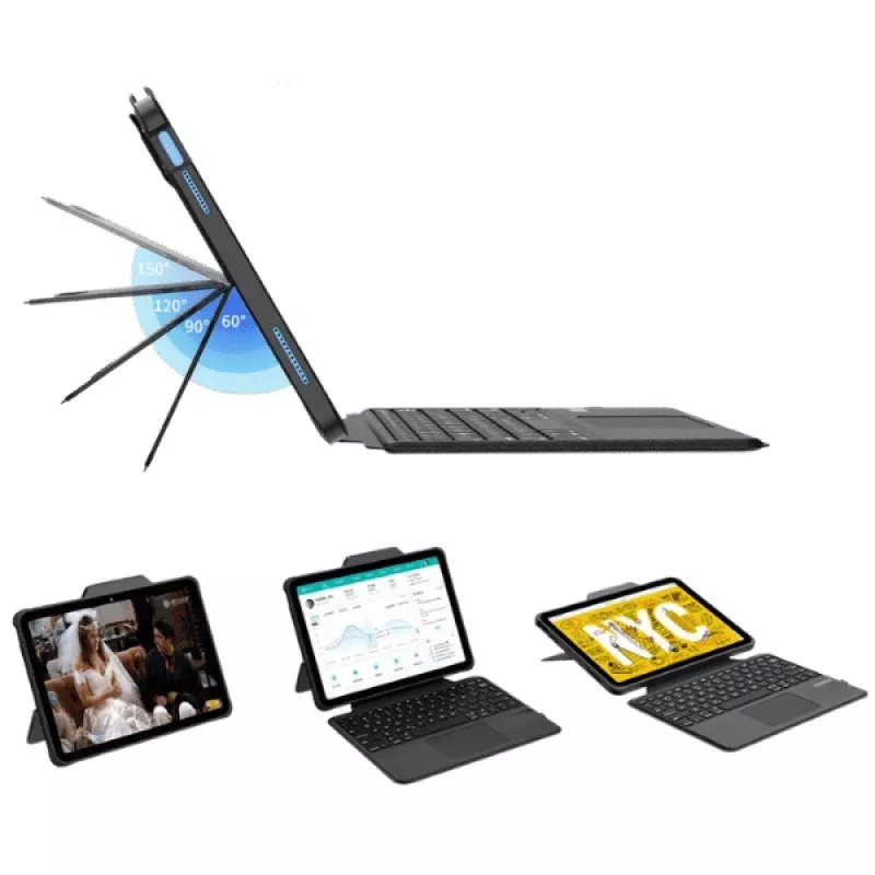 DEQSTER Rugged Touch klaviatūra 10.9″, QWERTZ, vokiečių, jutiklinis kilimėlis, Apple, Apple iPad 10, 9 colių (10-os kartos), 27,7 cm (10,9 colių)