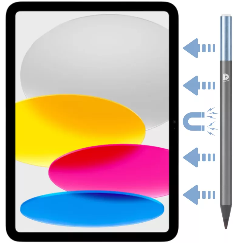 DEQSTER Pencil 2, Planšetinis kompiuteris, Apple, Mėlyna, Pilka, Apple iPad nuo 2018 m., Pilka, Aliuminis, Polikarbonatas (PC), Polioksimetilenas (POM)