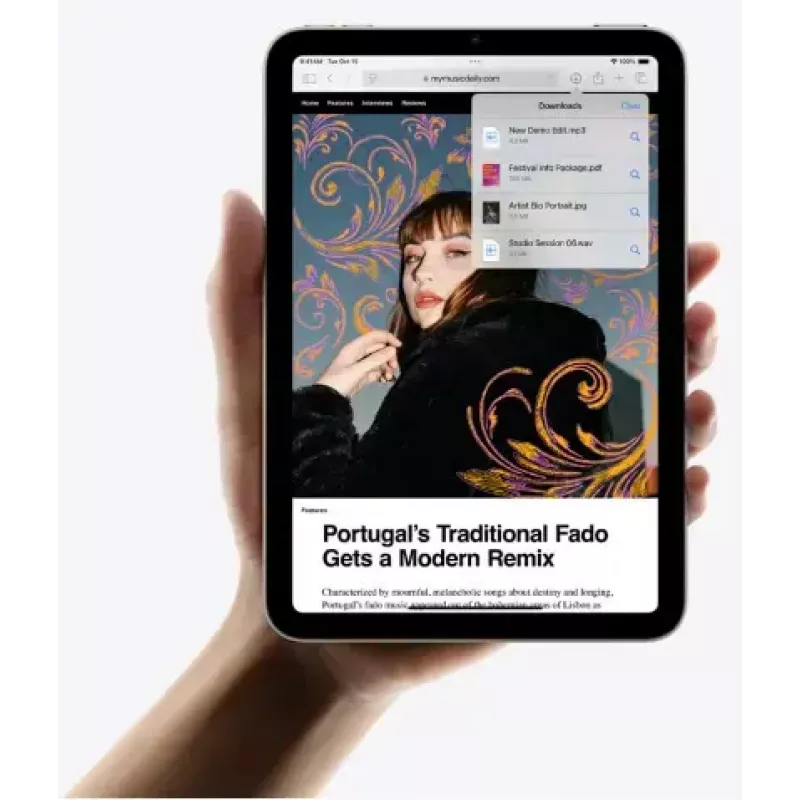 Planšetinis kompiuteris Apple iPad mini Wi‑Fi 128GB Violetinė — 8,3 colio (21,1 cm) LED 2266×1488, A17 Pro, 12MP kameros, Wi‑Fi 6E, 293 g