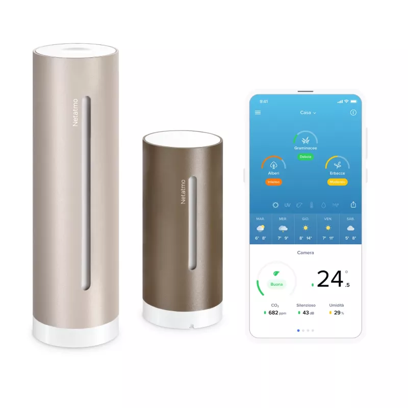 Netatmo NWS-S-EC skaitmeninė meteorologinė stotelė ruda Wi-Fi