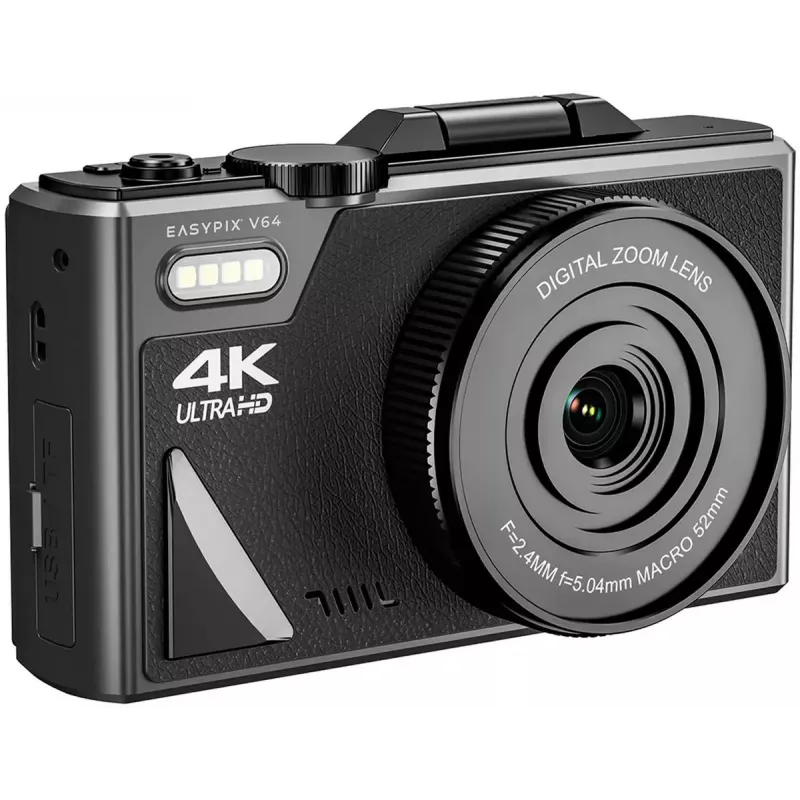 Kompaktiškas skaitmeninis fotoaparatas EASYPIX V64 Flip 20203 — 16 MP, 1080p vaizdo įrašas