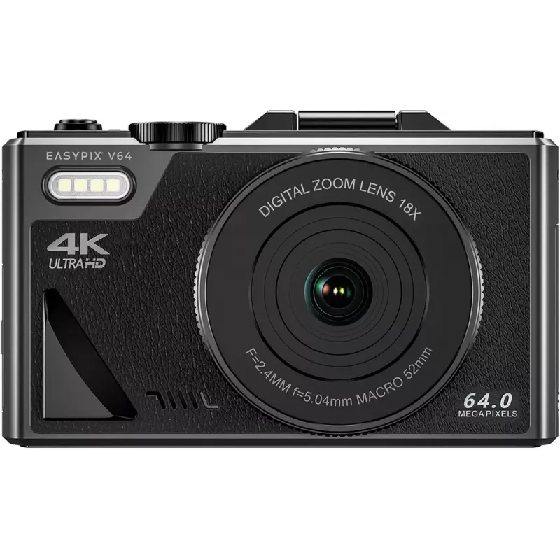 Kompaktiškas skaitmeninis fotoaparatas EASYPIX V64 Flip 20203 — 16 MP, 1080p vaizdo įrašas