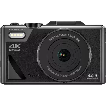 Kompaktiškas skaitmeninis fotoaparatas EASYPIX V64 Flip 20203 — 16 MP, 1080p vaizdo įrašas