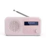 Nešiojamasis radijas Sharp DR-P420 skaitmeninis imtuvas DAB DAB+ FM rožinis