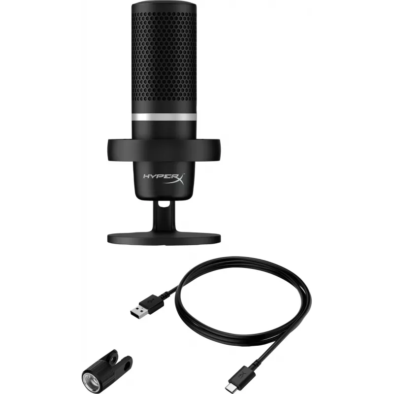 HyperX DuoCast – USB mikrofonas (juodas) – RGB apšvietimas