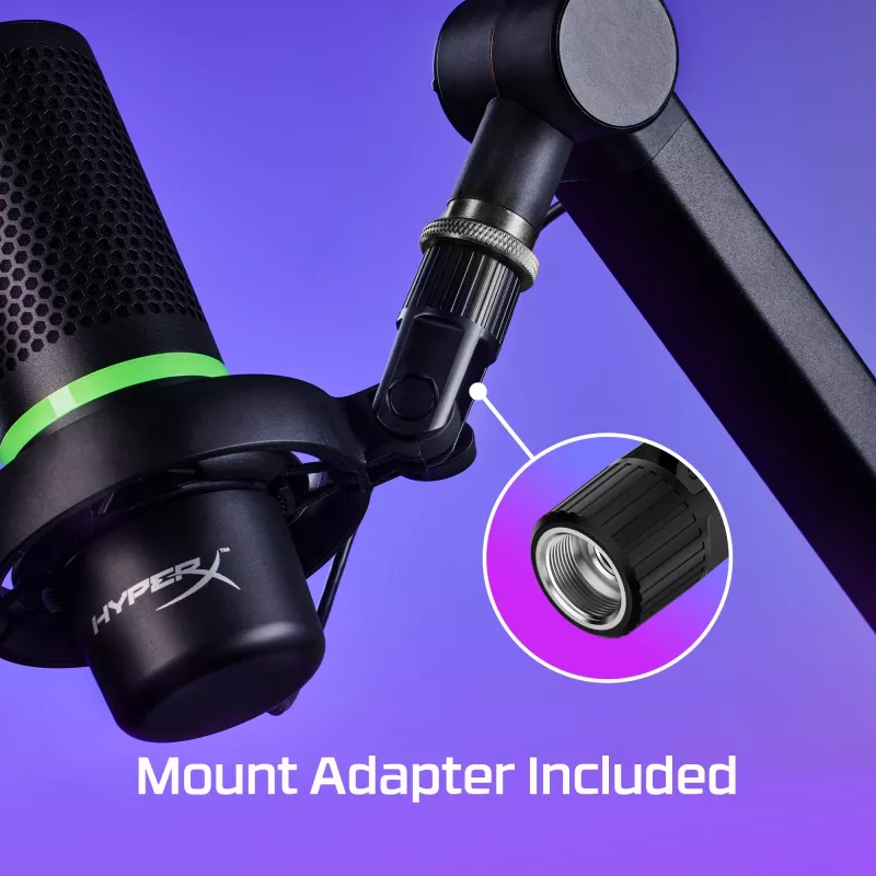HyperX DuoCast – USB mikrofonas (juodas) – RGB apšvietimas