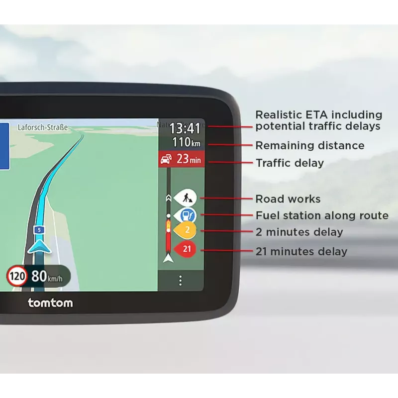 TomTom GO Classic navigator 7 colių lietimui jautrus ekranas Juoda 32GB 2000MB RAM