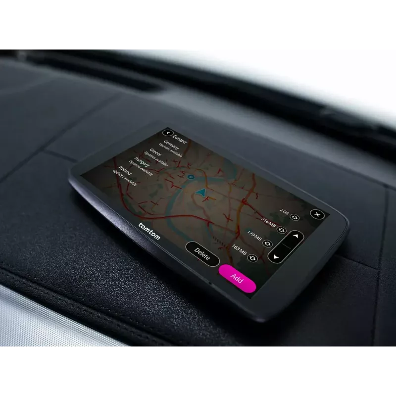 Rankinis GPS navigatorius TOMTOM GO su 7 colių jutikliniu ekranu, 32 GB, Europos žemėlapiai, juodas