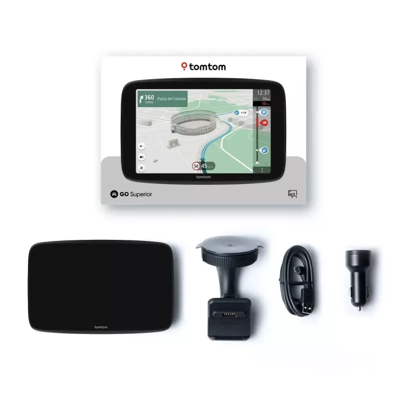 TomTom GO Superior 6 colių GPS navigacija, daugiakalbė, 6 colių ekranas, 32 GB