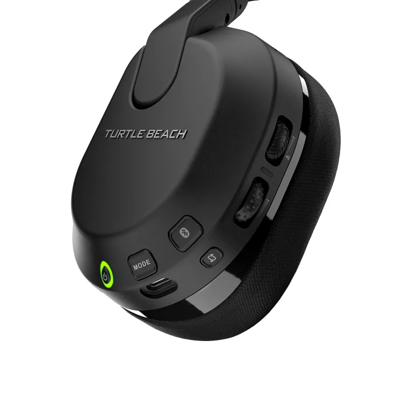 Turtle Beach Stealth 600 Juoda PC belaidės žaidimų ausinės su iki 80 val. baterija, 50 mm garsiakalbiais ir Bluetooth, skirtos PC, PS5, PS4 ir mobiliesiems įrenginiams