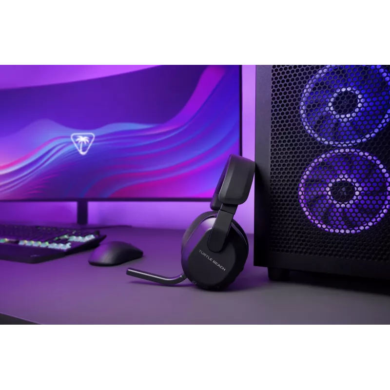 Turtle Beach Stealth 600 Juoda PC belaidės žaidimų ausinės su iki 80 val. baterija, 50 mm garsiakalbiais ir Bluetooth, skirtos PC, PS5, PS4 ir mobiliesiems įrenginiams