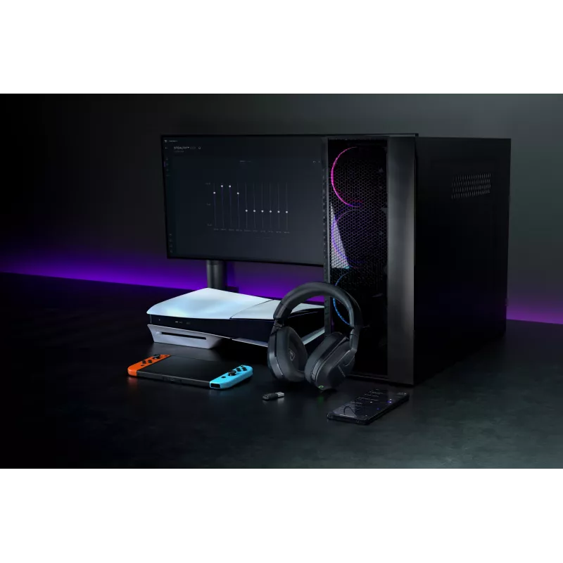 Turtle Beach Stealth 600 Juodos Spalvos PlayStation Belaidės Žaidimų Ausinės su Iki 80 val. Baterija, 50 mm Garsiakalbiais ir Bluetooth, skirtos PS5, PS4, PC ir Mobiliesiems