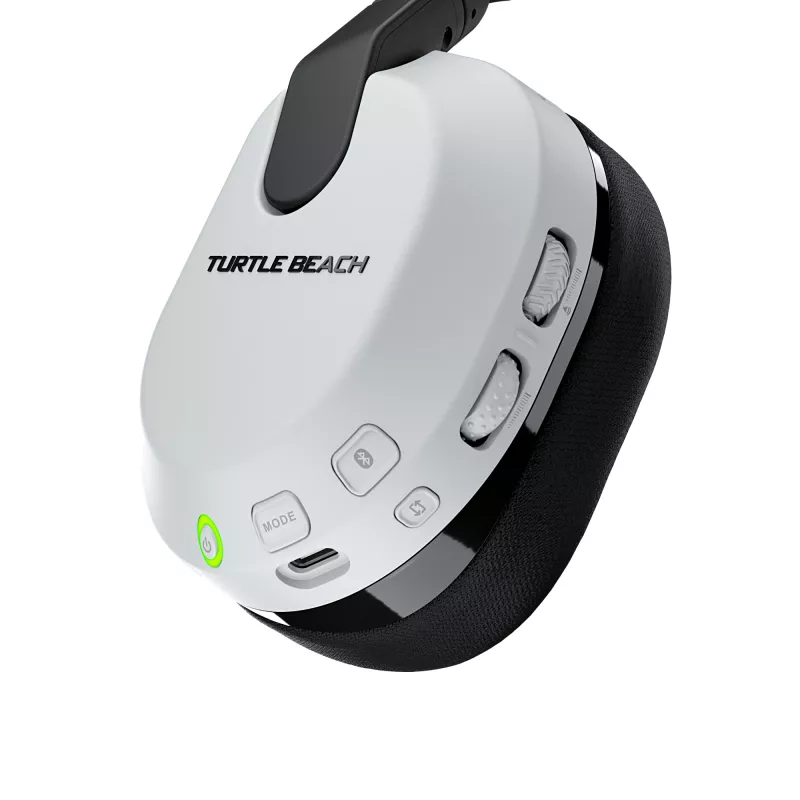 Turtle Beach Stealth 600 White PlayStation belaidės žaidimų ausinės su iki 80 val. baterija, 50 mm garsiakalbiais ir Bluetooth, skirtos PS5, PS4, PC ir mobiliesiems įrenginiams