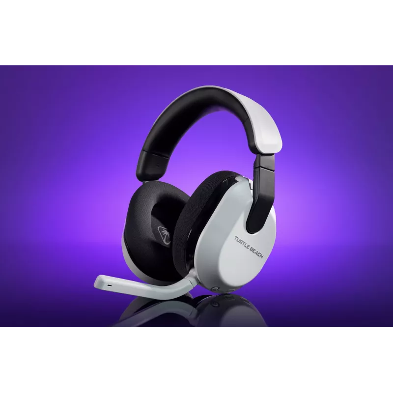 Turtle Beach Stealth 600 White PlayStation belaidės žaidimų ausinės su iki 80 val. baterija, 50 mm garsiakalbiais ir Bluetooth, skirtos PS5, PS4, PC ir mobiliesiems įrenginiams
