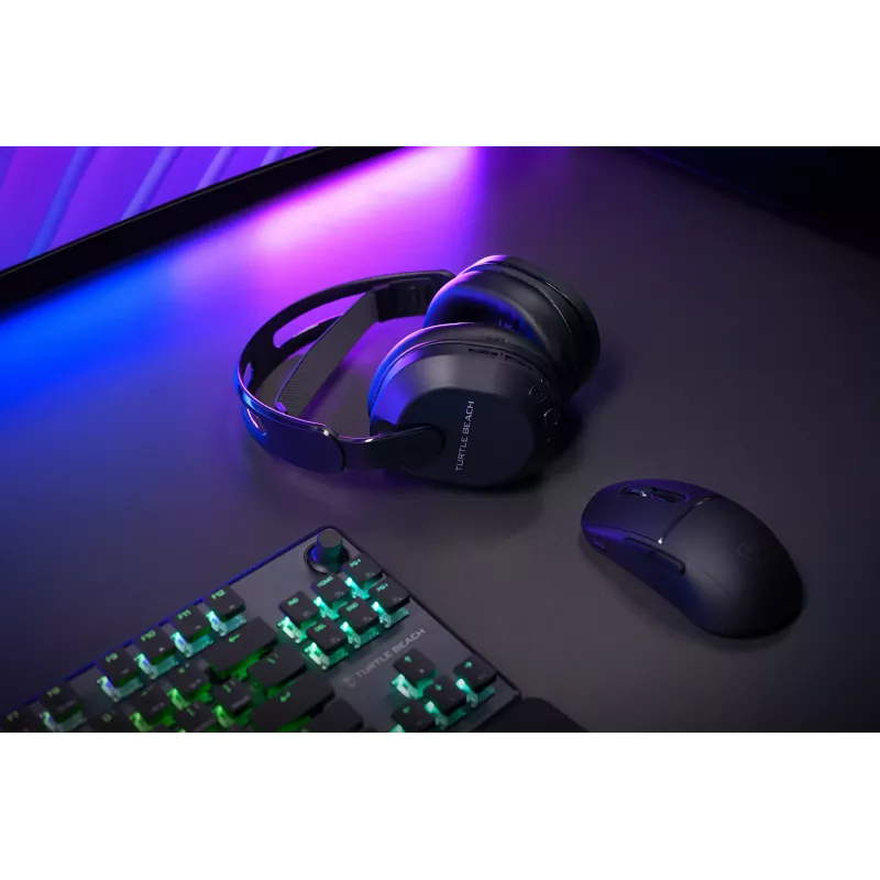 Turtle Beach Stealth 500 Juoda PlayStation belaidės žaidimų ausinės su iki 40 val. baterija ir Bluetooth, skirtos PS5, PS4, PC ir mobiliesiems