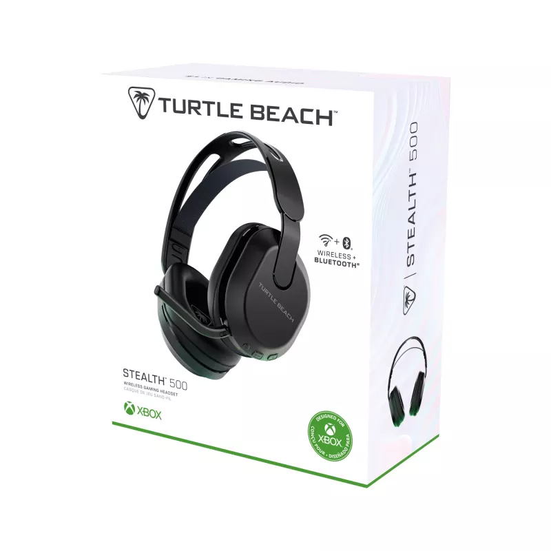 Turtle Beach Stealth 500 Juoda Xbox belaidės žaidimų ausinės su iki 40 val. baterija, skirtos Xbox Series X/S, Xbox One, veikia per Bluetooth, PC ir mobiliesiems