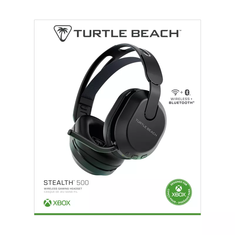 Turtle Beach Stealth 500 Juoda Xbox belaidės žaidimų ausinės su iki 40 val. baterija, skirtos Xbox Series X/S, Xbox One, veikia per Bluetooth, PC ir mobiliesiems