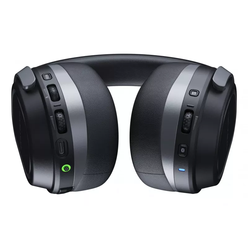 Turtle Beach Stealth 700 juodos belaidės PlayStation žaidimų ausinės su iki 80 val. baterija, Bluetooth, dvigubais siųstuvais ir 60 mm garsiakalbiais, skirtos PS5, PS4, PC ir mobiliesiems