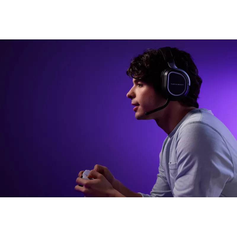 Turtle Beach Stealth 700 juodos belaidės PlayStation žaidimų ausinės su iki 80 val. baterija, Bluetooth, dvigubais siųstuvais ir 60 mm garsiakalbiais, skirtos PS5, PS4, PC ir mobiliesiems