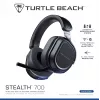Turtle Beach Stealth 700 juodos belaidės PlayStation žaidimų ausinės su iki 80 val. baterija, Bluetooth, dvigubais siųstuvais ir 60 mm garsiakalbiais, skirtos PS5, PS4, PC ir mobiliesiems