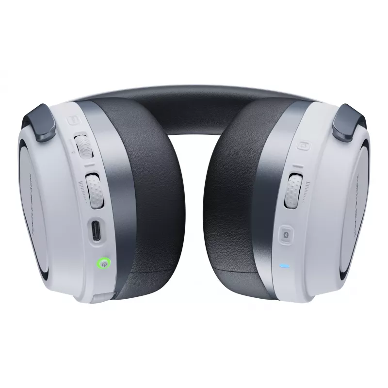 Turtle Beach Stealth 700 baltos spalvos PlayStation belaidės žaidimų ausinės su iki 80 val. baterija, Bluetooth, dviem siųstuvais ir 60 mm garsiakalbiais, skirtos PS5, PS4, PC ir mobiliesiems įrenginiams