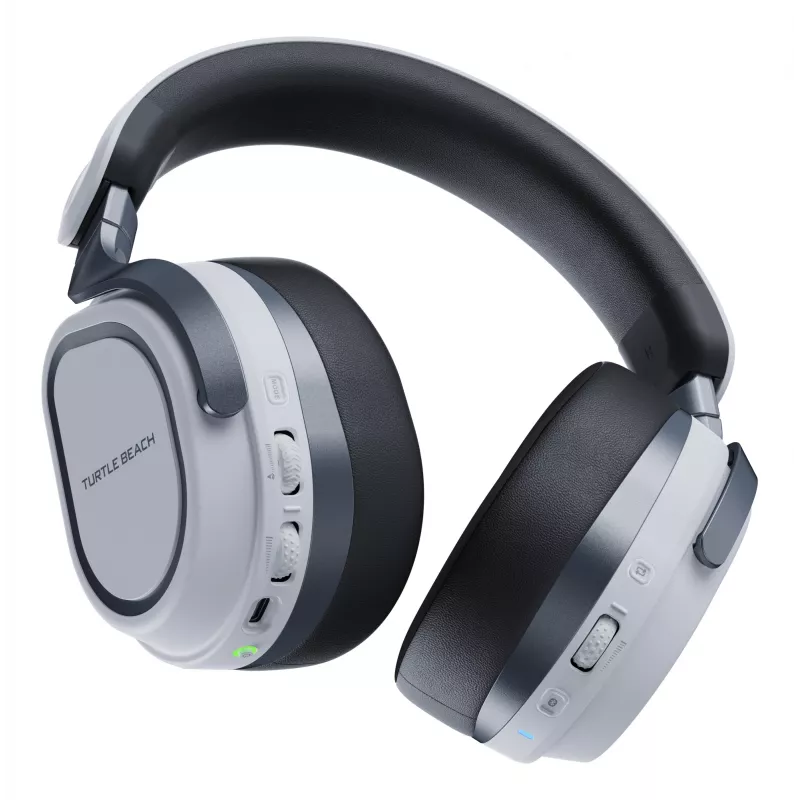 Turtle Beach Stealth 700 baltos spalvos PlayStation belaidės žaidimų ausinės su iki 80 val. baterija, Bluetooth, dviem siųstuvais ir 60 mm garsiakalbiais, skirtos PS5, PS4, PC ir mobiliesiems įrenginiams