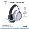 Turtle Beach Stealth 700 baltos spalvos PlayStation belaidės žaidimų ausinės su iki 80 val. baterija, Bluetooth, dviem siųstuvais ir 60 mm garsiakalbiais, skirtos PS5, PS4, PC ir mobiliesiems įrenginiams