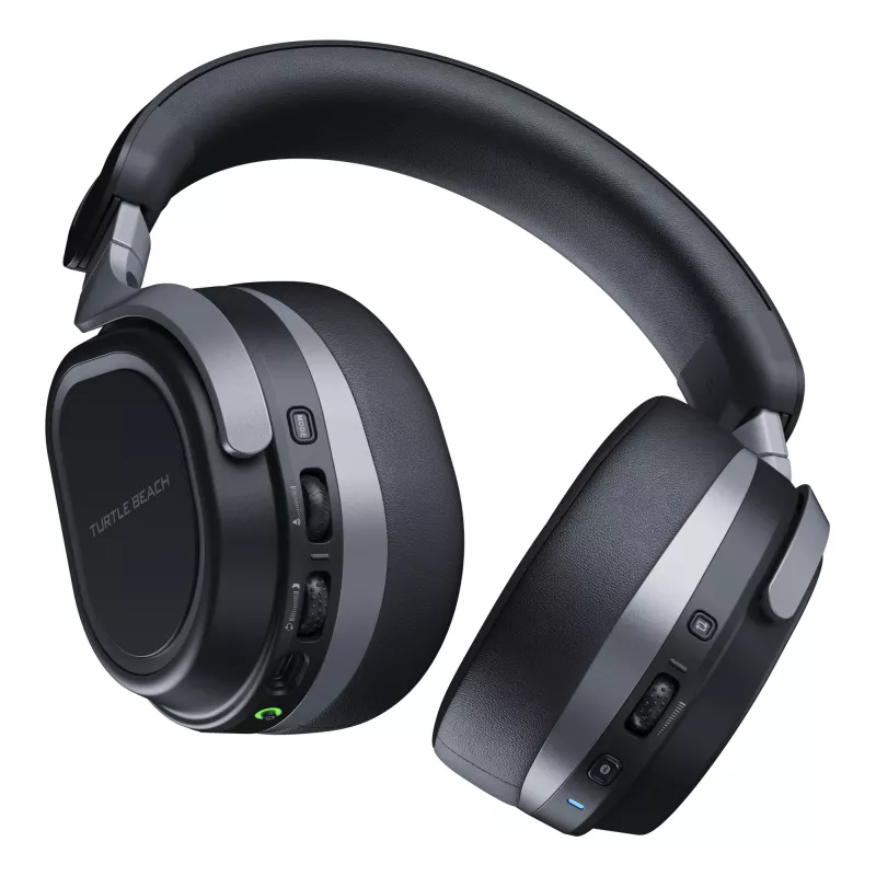 Turtle Beach Stealth 700 juodos belaidės žaidimų ausinės, skirtos Xbox, su 80 val. baterija, Bluetooth, dvigubais siųstuvais ir 60 mm garsiakalbiais, skirtos Xbox Series X arba S, Xbox One, kompiuteriui ir mobiliesiems įrenginiams