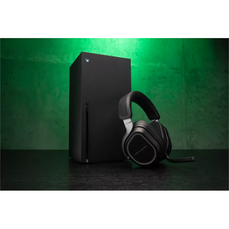 Turtle Beach Stealth 700 juodos belaidės žaidimų ausinės, skirtos Xbox, su 80 val. baterija, Bluetooth, dvigubais siųstuvais ir 60 mm garsiakalbiais, skirtos Xbox Series X arba S, Xbox One, kompiuteriui ir mobiliesiems įrenginiams