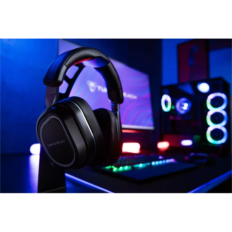 Turtle Beach Stealth 700 juodos belaidės žaidimų ausinės, skirtos Xbox, su 80 val. baterija, Bluetooth, dvigubais siųstuvais ir 60 mm garsiakalbiais, skirtos Xbox Series X arba S, Xbox One, kompiuteriui ir mobiliesiems įrenginiams