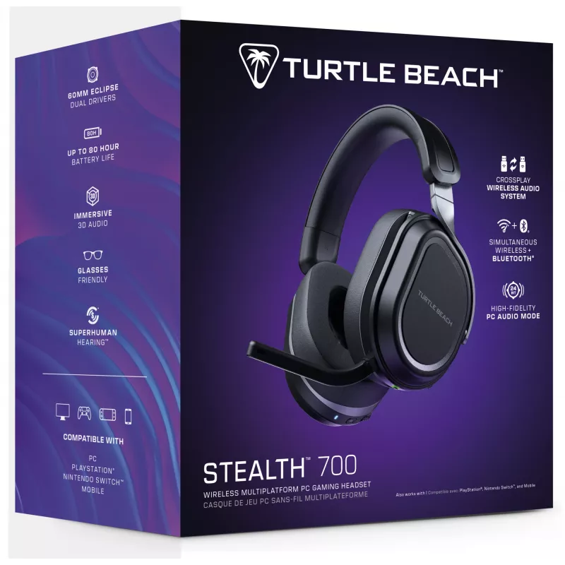 Turtle Beach Stealth 700 Juoda PC Wireless Gaming Headset with up…