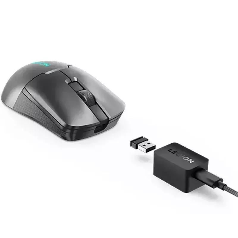 Lenovo M600s pelė, žaidimų, abiem rankoms tinkama, RF belaidė + Bluetooth + USB Type-C, optinė, 19000 DPI