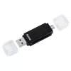 Hama Basic USB 2.0 OTG kortelių skaitytuvas, SD/microSD, juodas