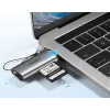 Ugreen 50704 kortelių skaitytuvas USB 3.2 Gen 1 (3.1 Gen 1) Type-C pilkas