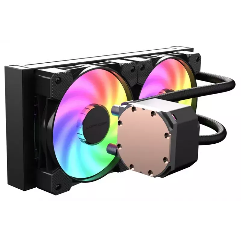 „Viskas viename“ skysčio aušintuvas LC-Power LC-CC-240-B-ARGB 12 cm juodas