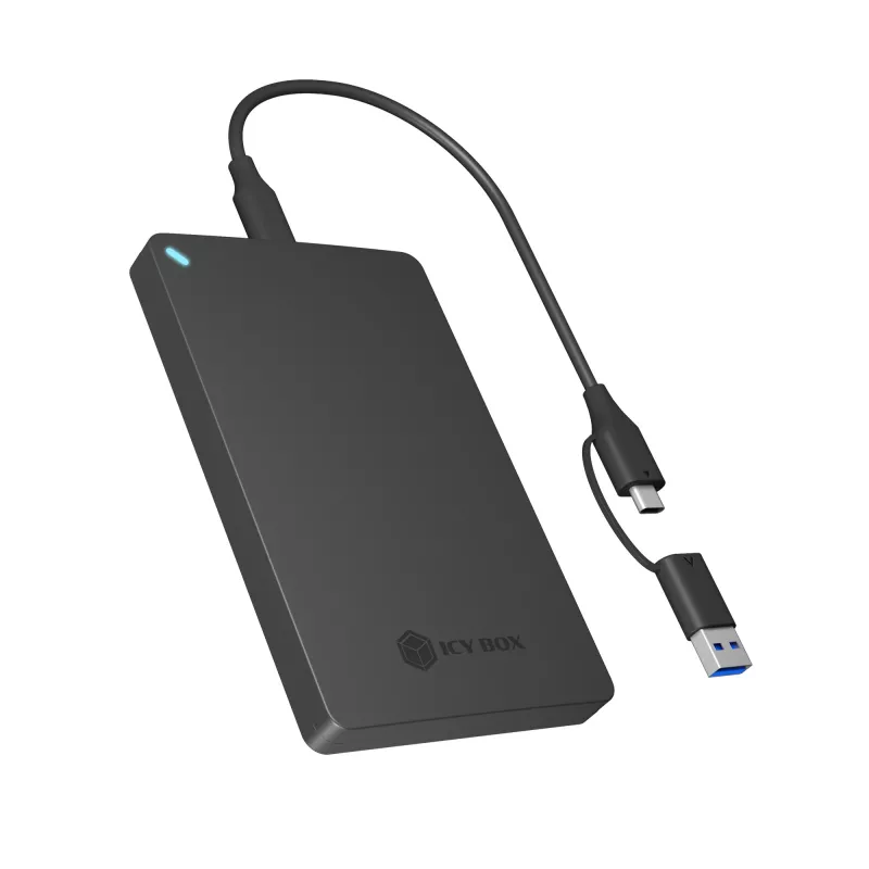 ICY BOX IB-201T-CU31 SSD dėklas Juodas 2,5 colio