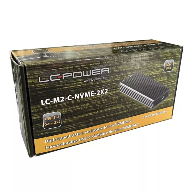 SSD korpusas LC-Power LC-M2-C-NVME-2X2