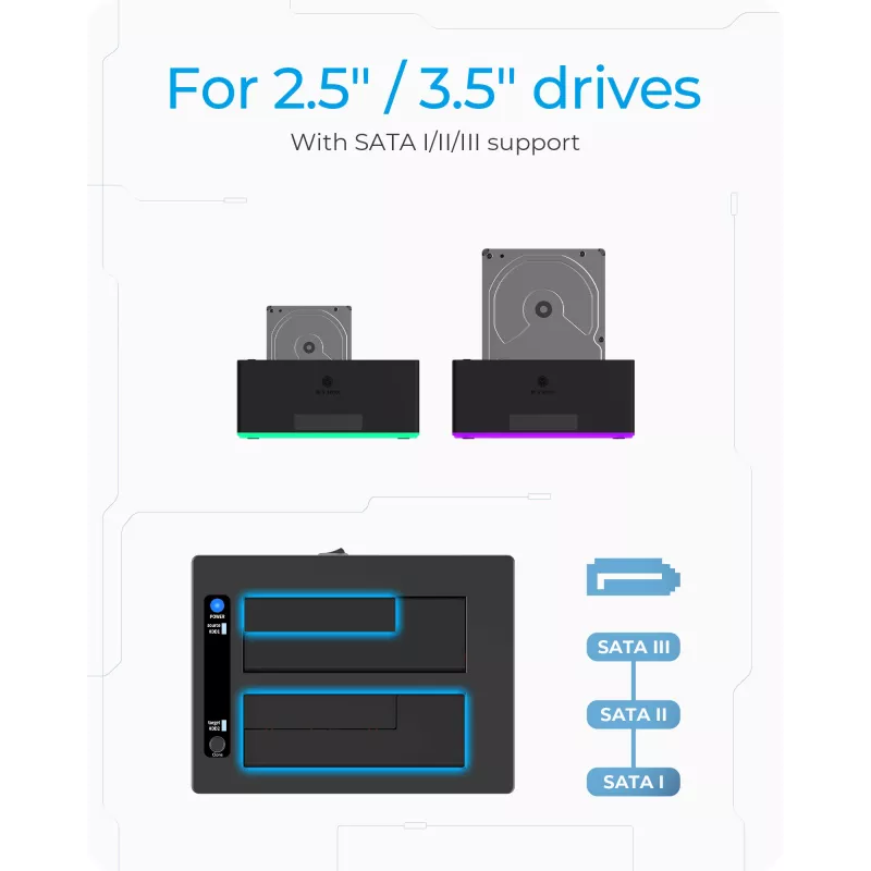 ICY BOX IB-127CL-U3 USB 3.2 Gen 1 (3.1 Gen 1) Type-B Juoda