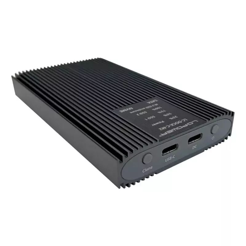 SSD korpusas LC-Power LC-DOCK-C-M2 2 M.2 diskams 10 Gbit/s antracito