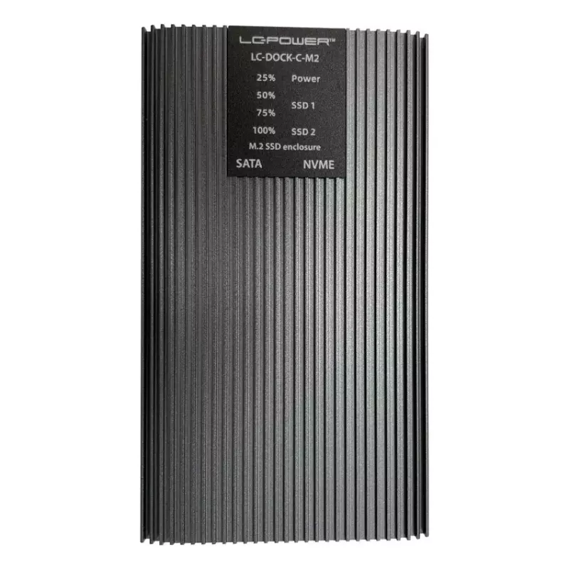 SSD korpusas LC-Power LC-DOCK-C-M2 2 M.2 diskams 10 Gbit/s antracito