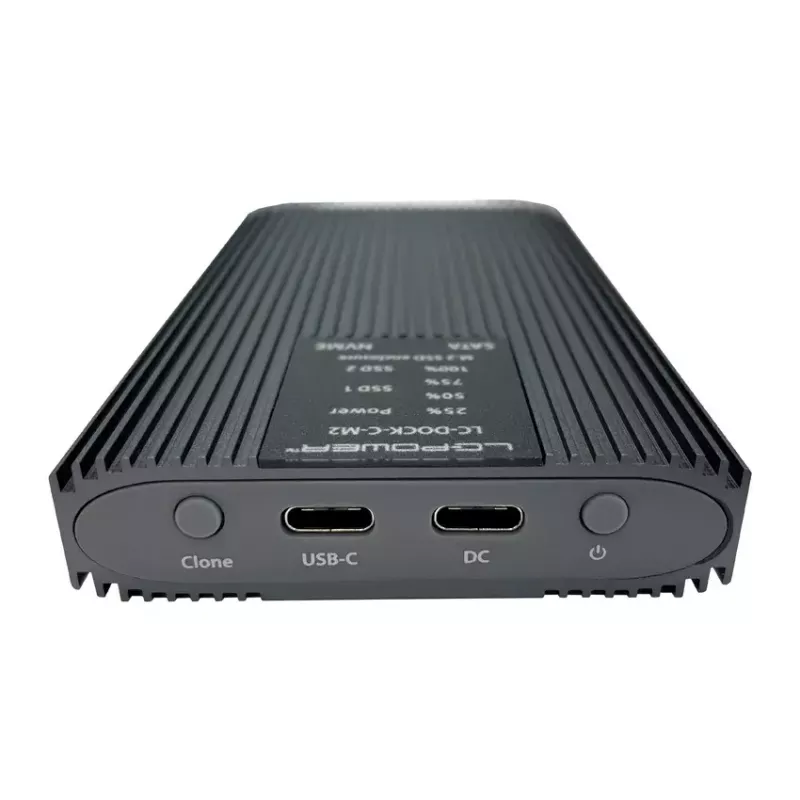 SSD korpusas LC-Power LC-DOCK-C-M2 2 M.2 diskams 10 Gbit/s antracito