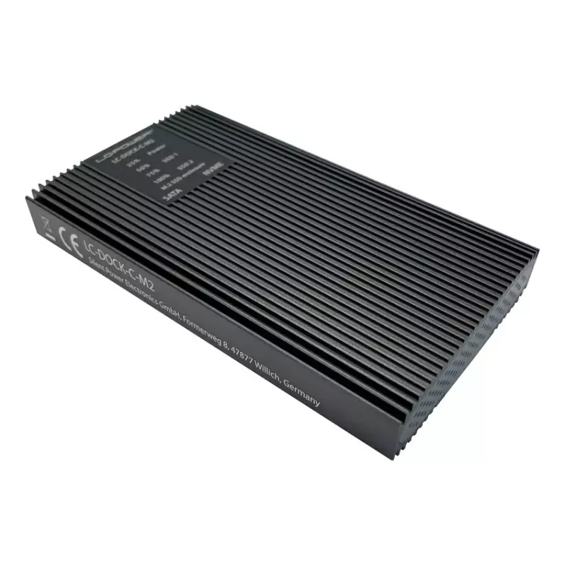 SSD korpusas LC-Power LC-DOCK-C-M2 2 M.2 diskams 10 Gbit/s antracito
