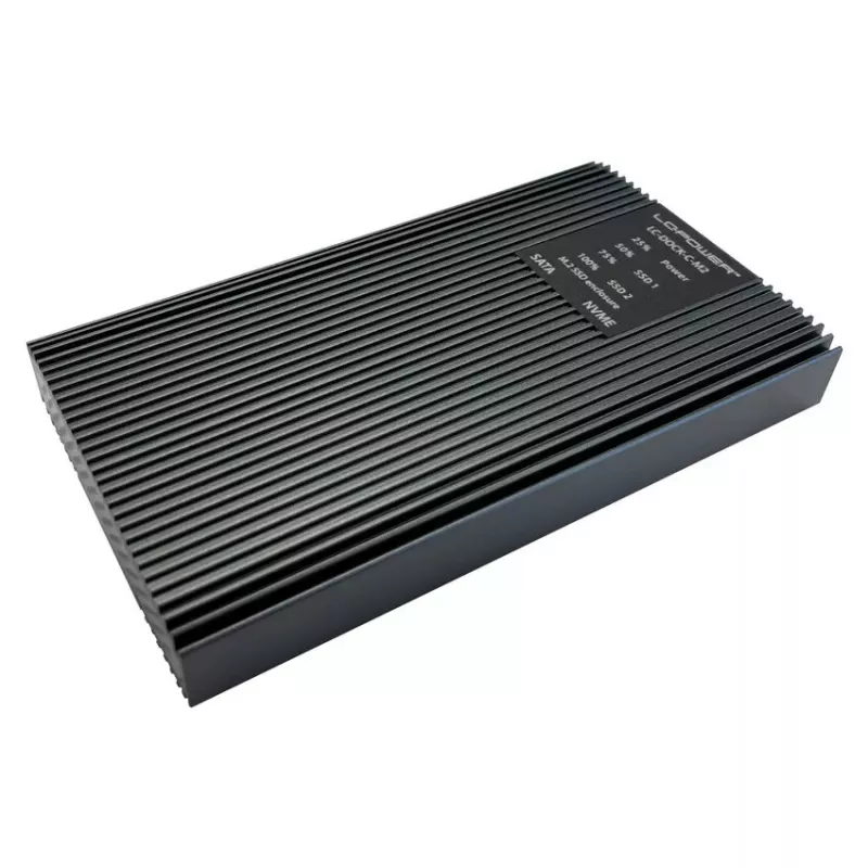 SSD korpusas LC-Power LC-DOCK-C-M2 2 M.2 diskams 10 Gbit/s antracito